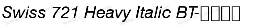 Swiss 721 Heavy Italic BT字体转换